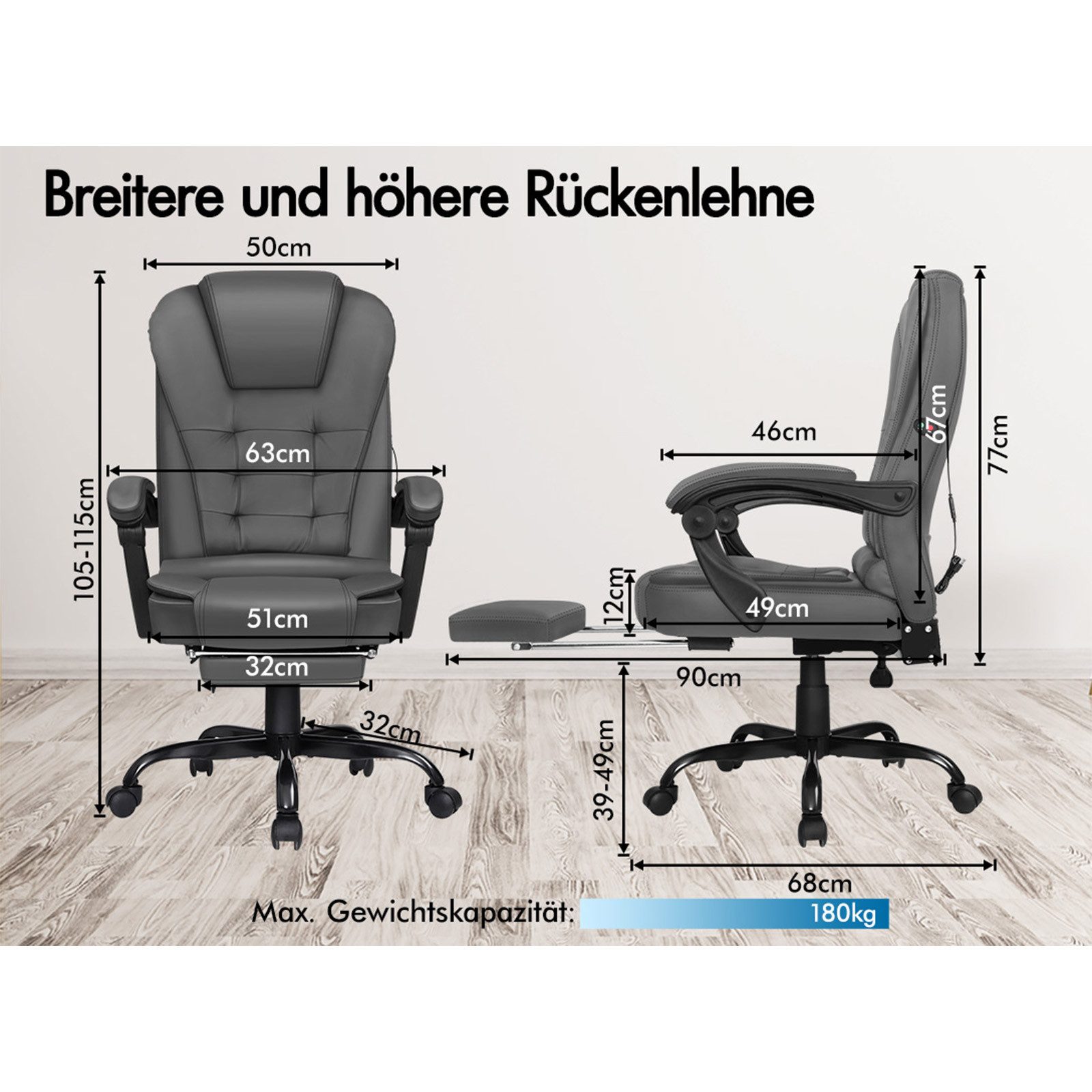 ALFORDSON Bürostuhl für Computer/Gaming, Hochlehner mit günstig online kaufen