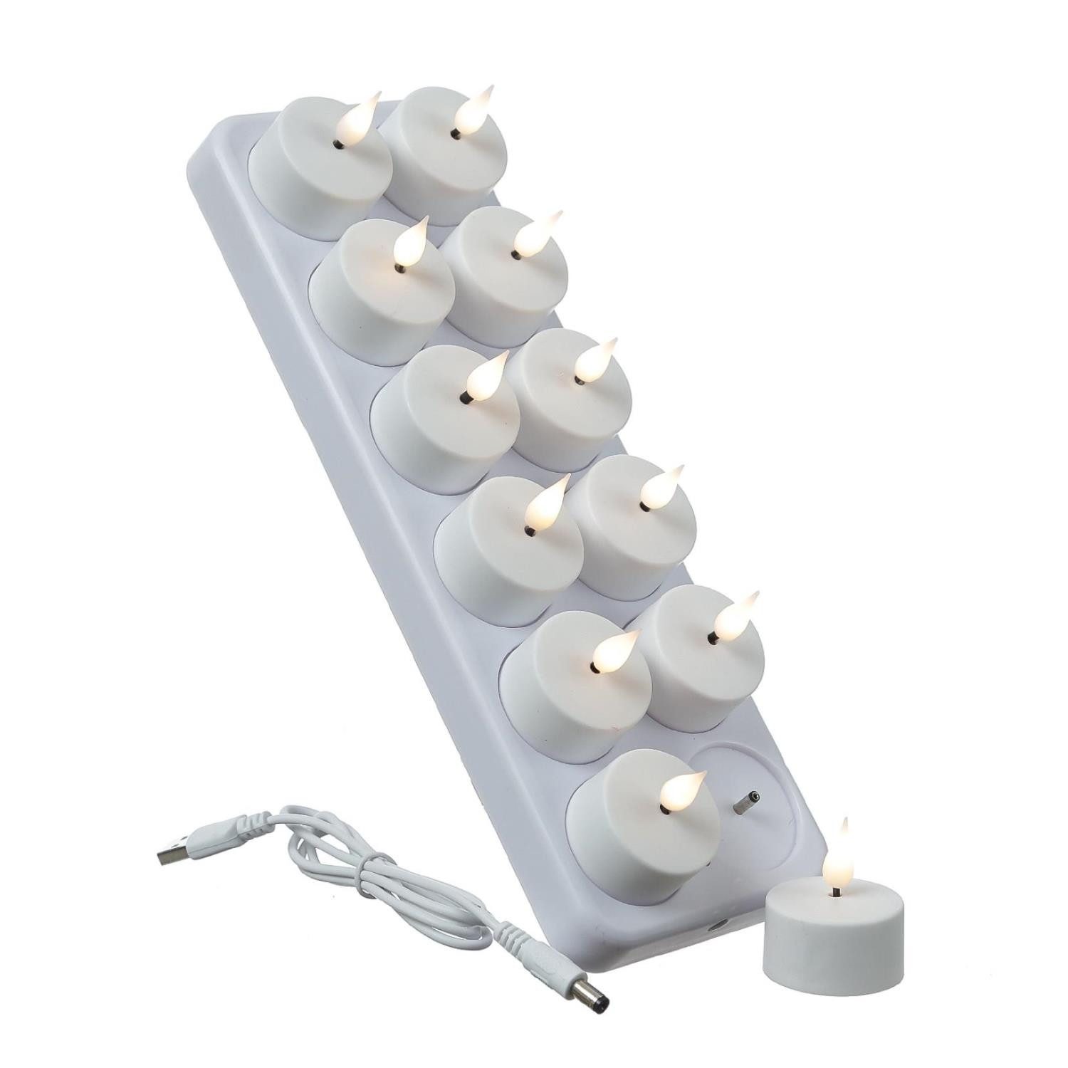 MARELIDA LED-Kerze LED Teelichter mit Ladestation günstig online kaufen