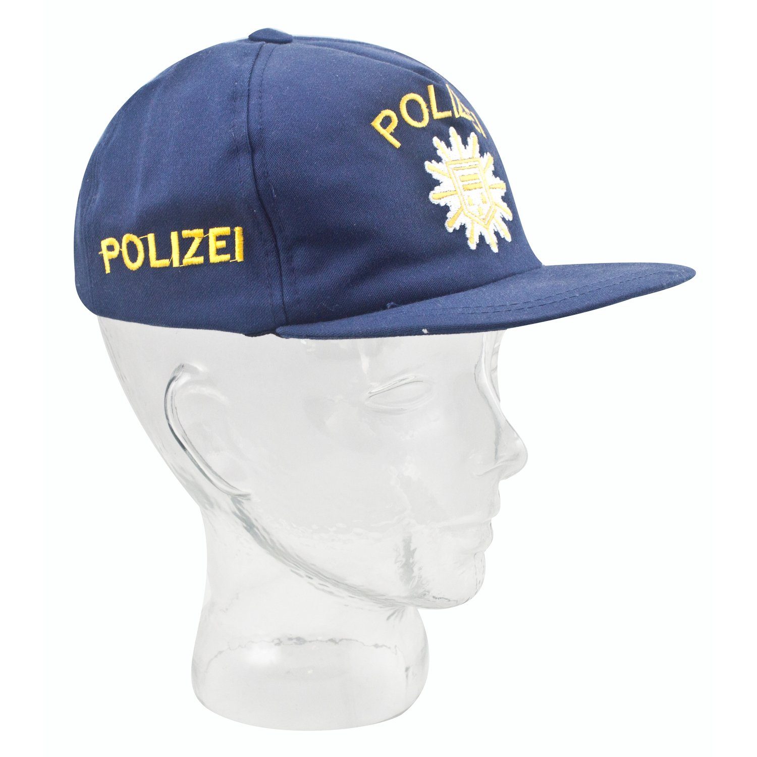 Polizei Basecap – Schwarz Mit Weißem Aufdruck, Verstellbar (ca. 55–58 Cm), Perfekt Für Kostüme & Karneval