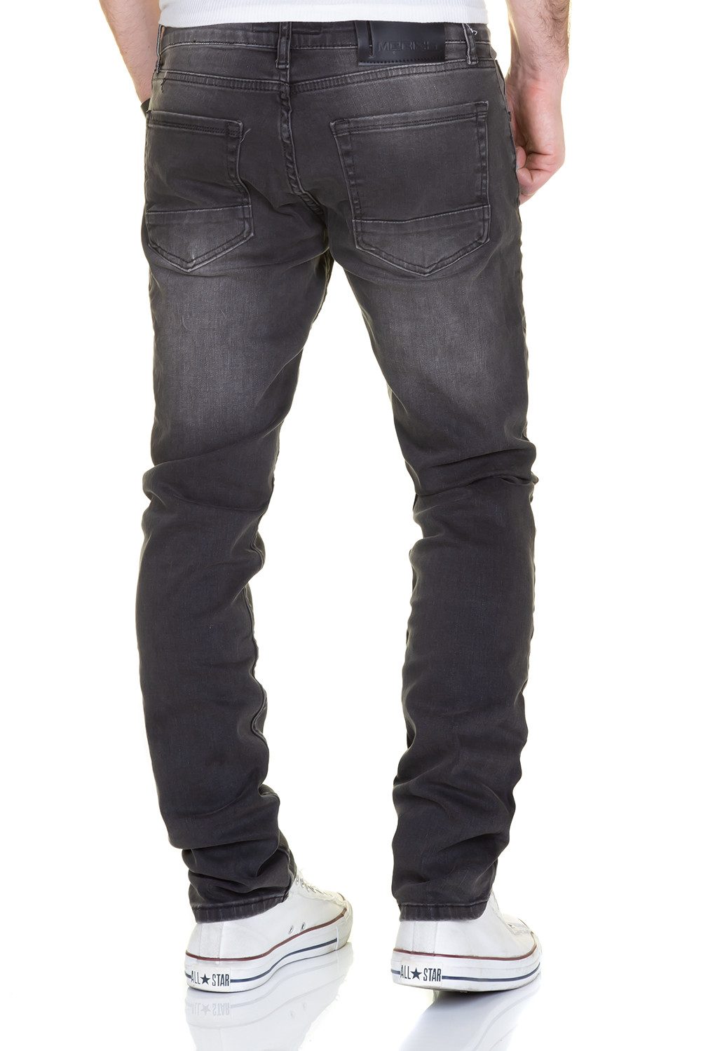 MERISH Slim-fit-Jeans MERISH Jeans Herren Destroyed Hose Used-Look Jeanshose Männer Denim