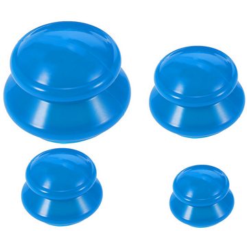 Retoo Vakuum-Massager 4x Silikon Schröpfen Set Schröpfgläser Saugglocken Körper Gummi, 4-tlg set, 4 Stück Silikon-Blasenköpfe in verschiedenen Größen, Universell einsetzbar, Kleinere und Größere Schröpfköpfe