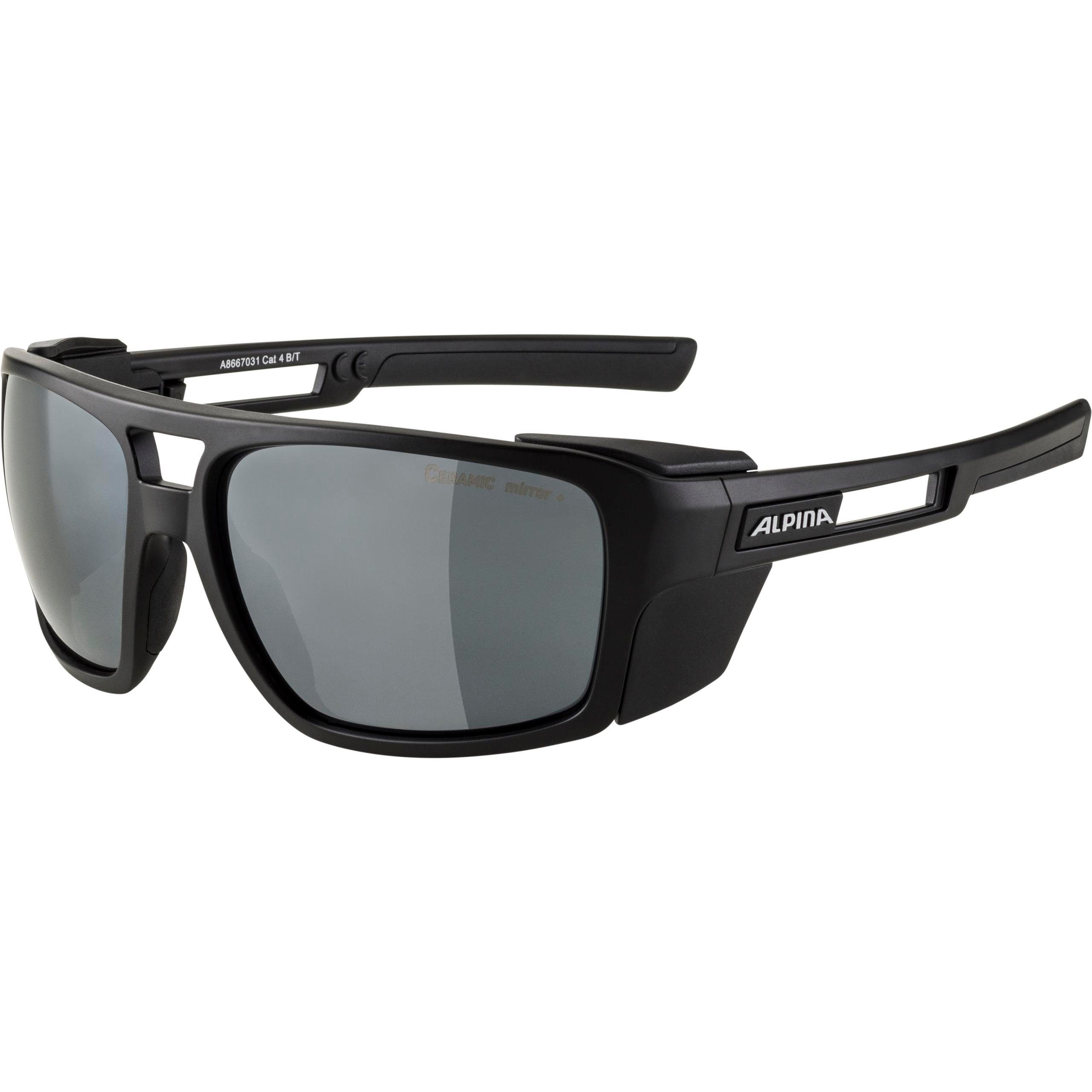 Alpina Sonnenbrille Alpina Sportbrille SKYWALSH black matt ceramic mir