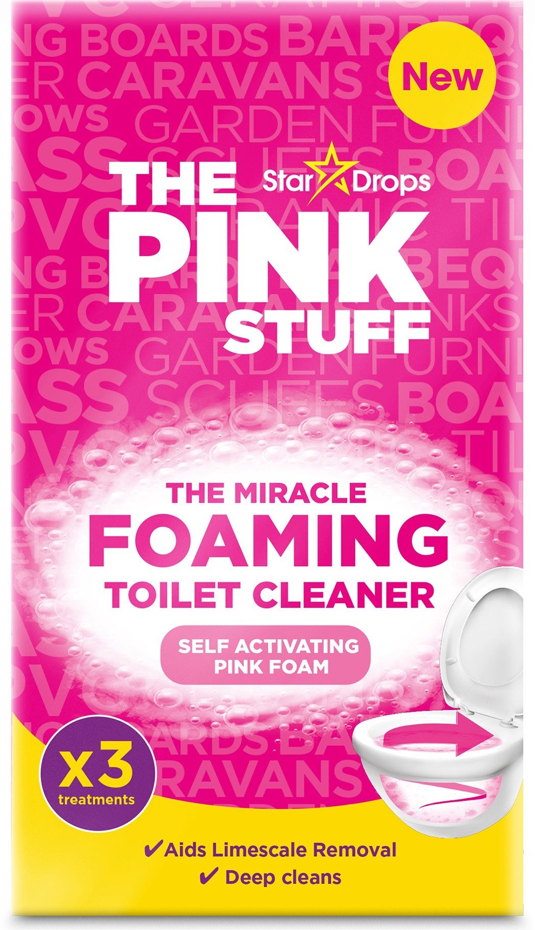 The Pink Stuff The Pink Stuff Miracle Foaming Toilet Cleaner WC-Reiniger (3-St)