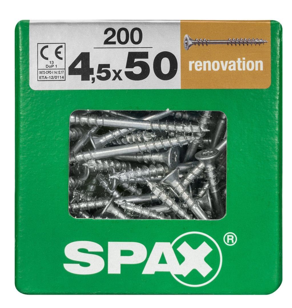 SPAX Terrassenschraube Spax Verlegeschrauben 4.5 x 50 mm TX 20 - 200 Stk.