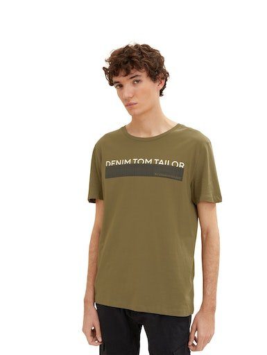Farben in marine/khaki/bordeaux verschiedenen T-Shirt Denim 3-tlg) TOM (Packung, TAILOR