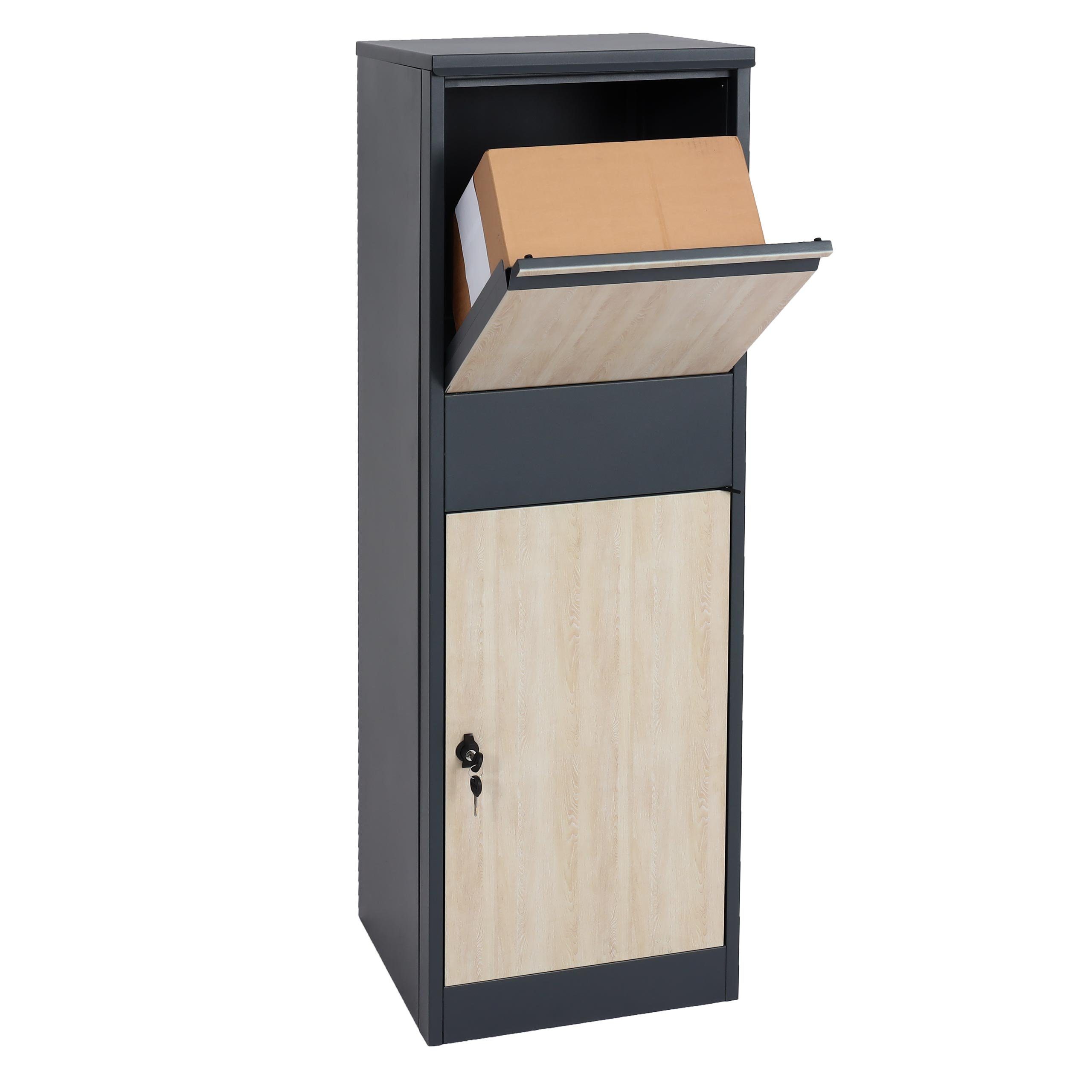 MCW Standbriefkasten MCW-G80-P (1-St), Am Boden fixierbar, Leichte Paketentnahme, Gewicht (ca): 24 kg