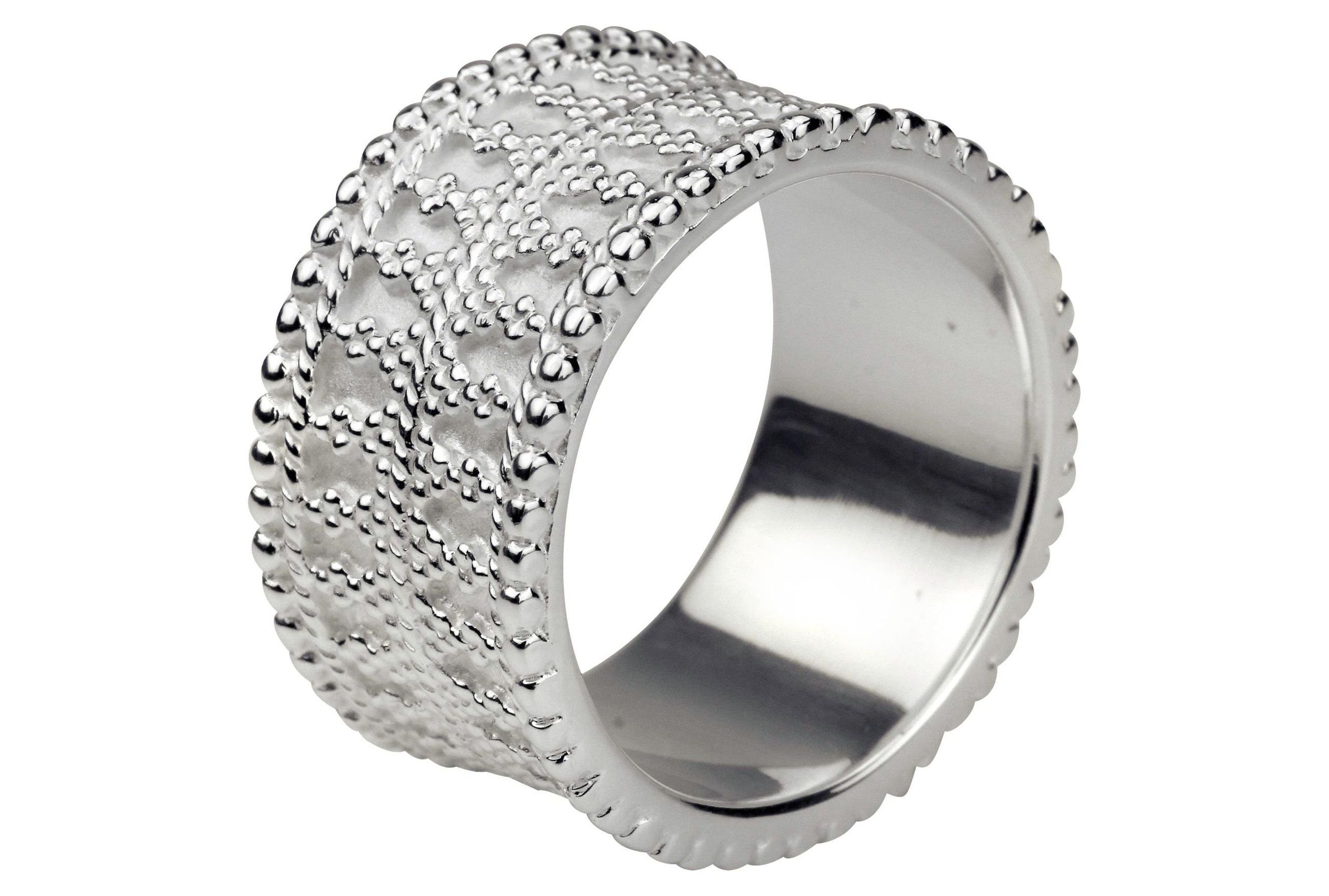 SILBERMOOS Silberring Ring mit doppeltem Ornamentband, 925 Sterling Silber günstig online kaufen