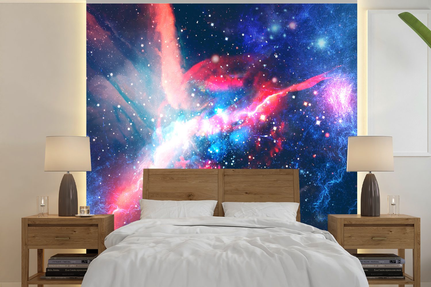 Matt, (5 Tapete Vinyl Licht, Schlafzimmer, Raum - bedruckt, Fototapete für - oder MuchoWow Farben St), Wohnzimmer Wandtapete