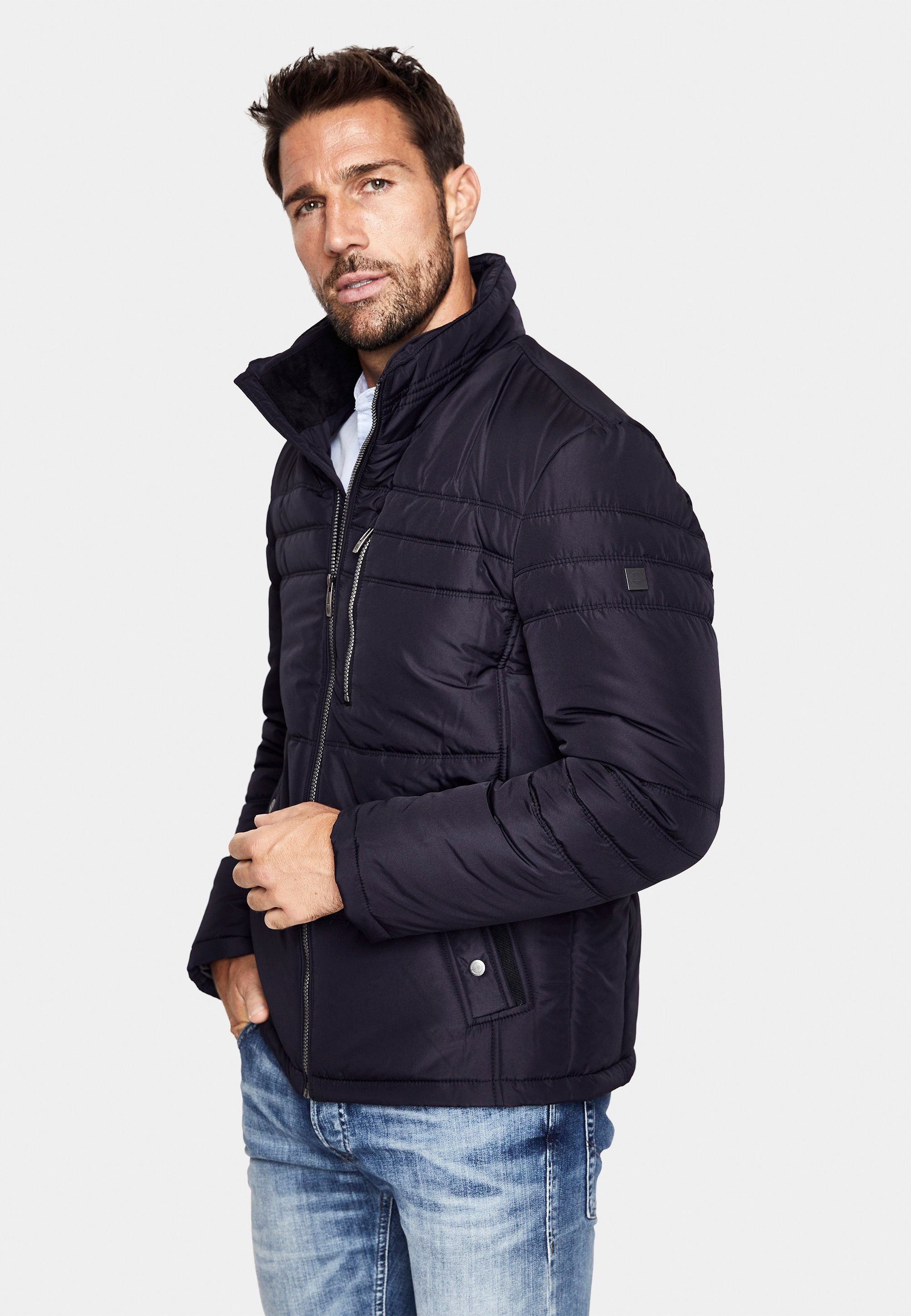 Cabano Steppjacke Innenkragen DoWN TECH- dunkelblau Kuschelfleece mit am