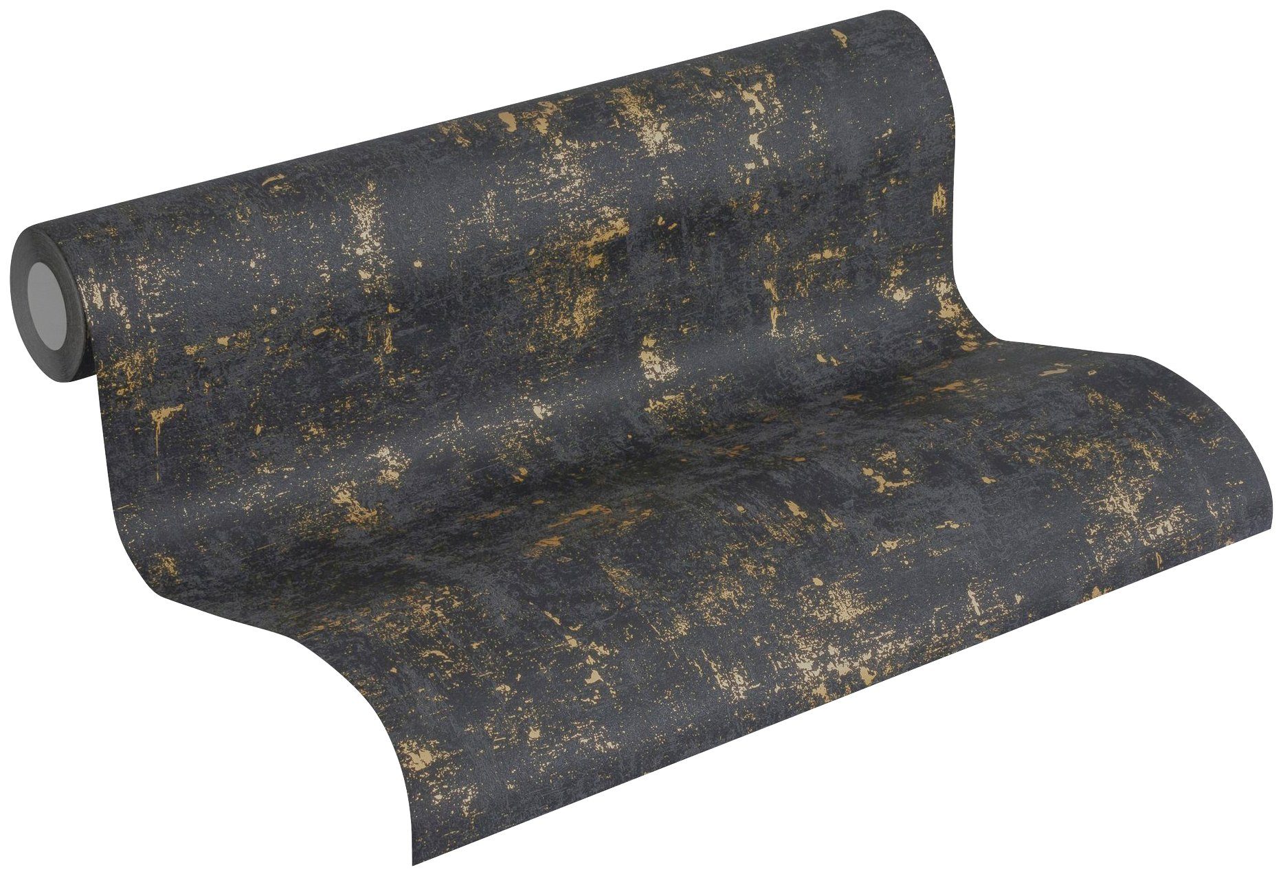 A.S. Création Vliestapete Blooming in Vintage Optik, strukturiert, uni, Uni Tapete Einfarbig Vintage