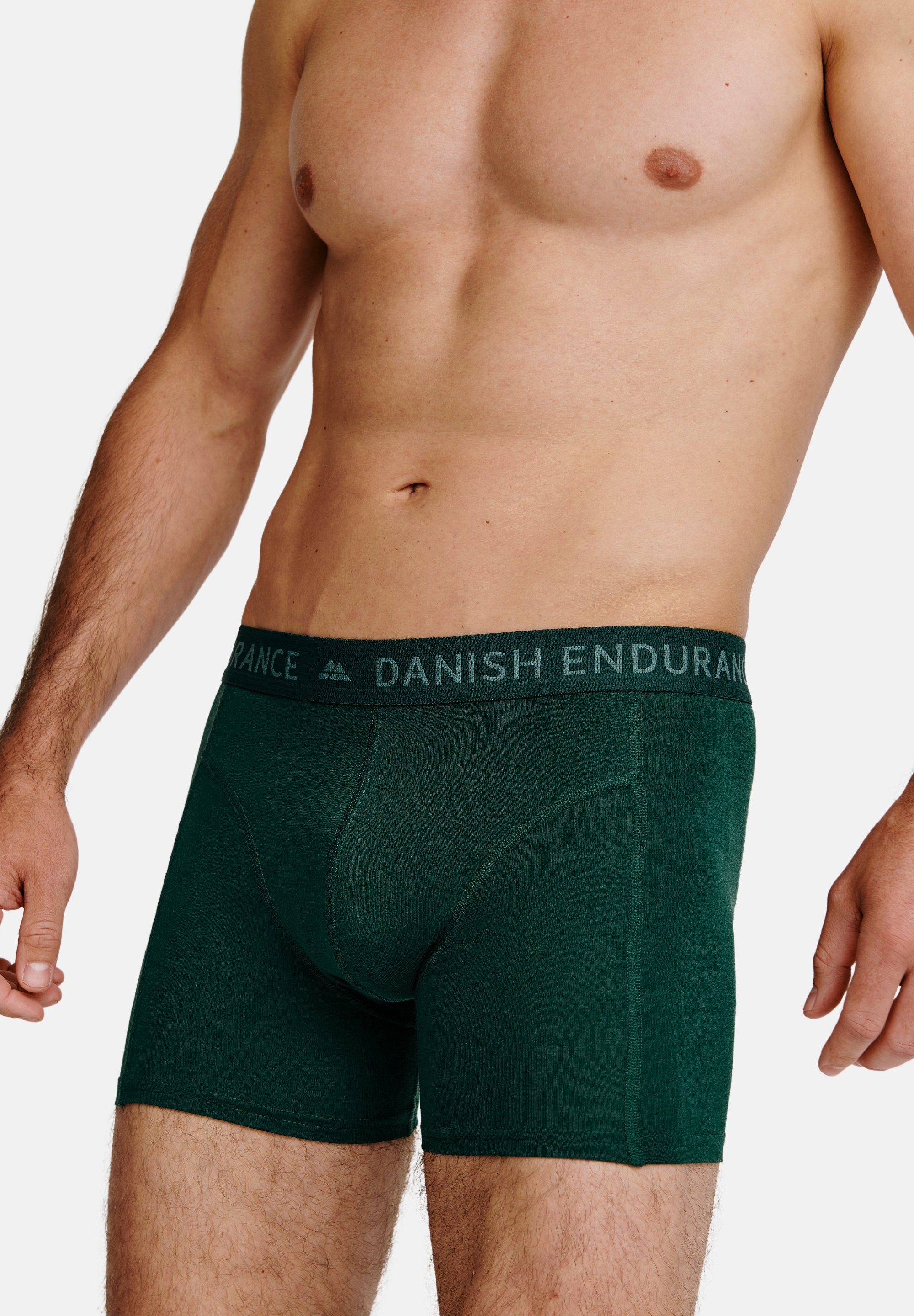 DANISH weicher 6-St) Trunks aus (Packung, green Classic ENDURANCE Baumwolle Boxershorts