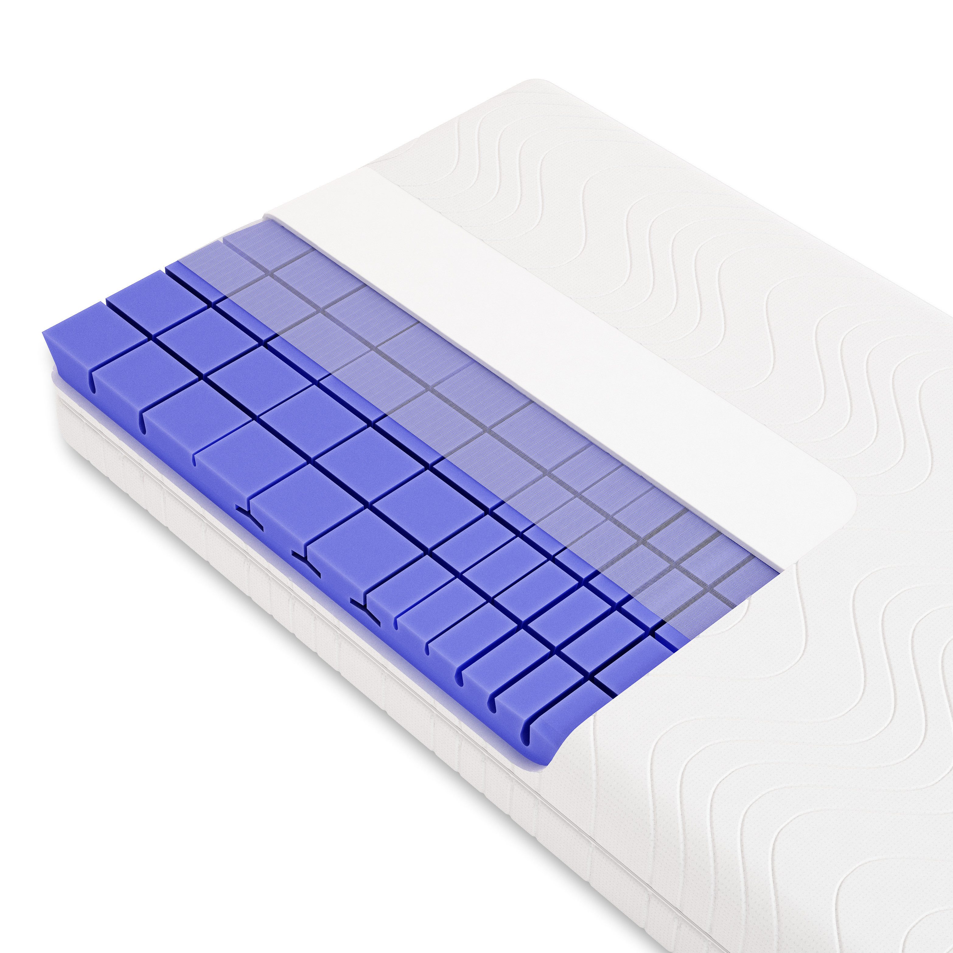 Kaltschaummatratze Luxusline Expert®, Schlummerparadies, 19 cm hoch, 7 Zonen, 2D-Wellenschnitt, HR Kaltschaum, 10 Jahre Garantie