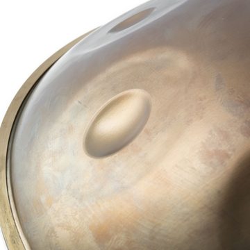 FAME Handpan,Handpan Two Cis Kurd, Handgefertigte Steel Drum, 9 Töne, Cis Kurd, Stahl, mit Tasche, Healing Drum, 22“ (54 cm), Geschenk, Handpan, Steel Drum, Handgefertigt