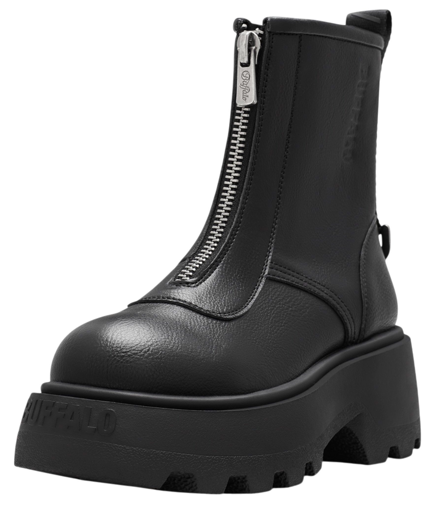 Buffalo PD00018430 Phantom Front Zip Black Stiefelette