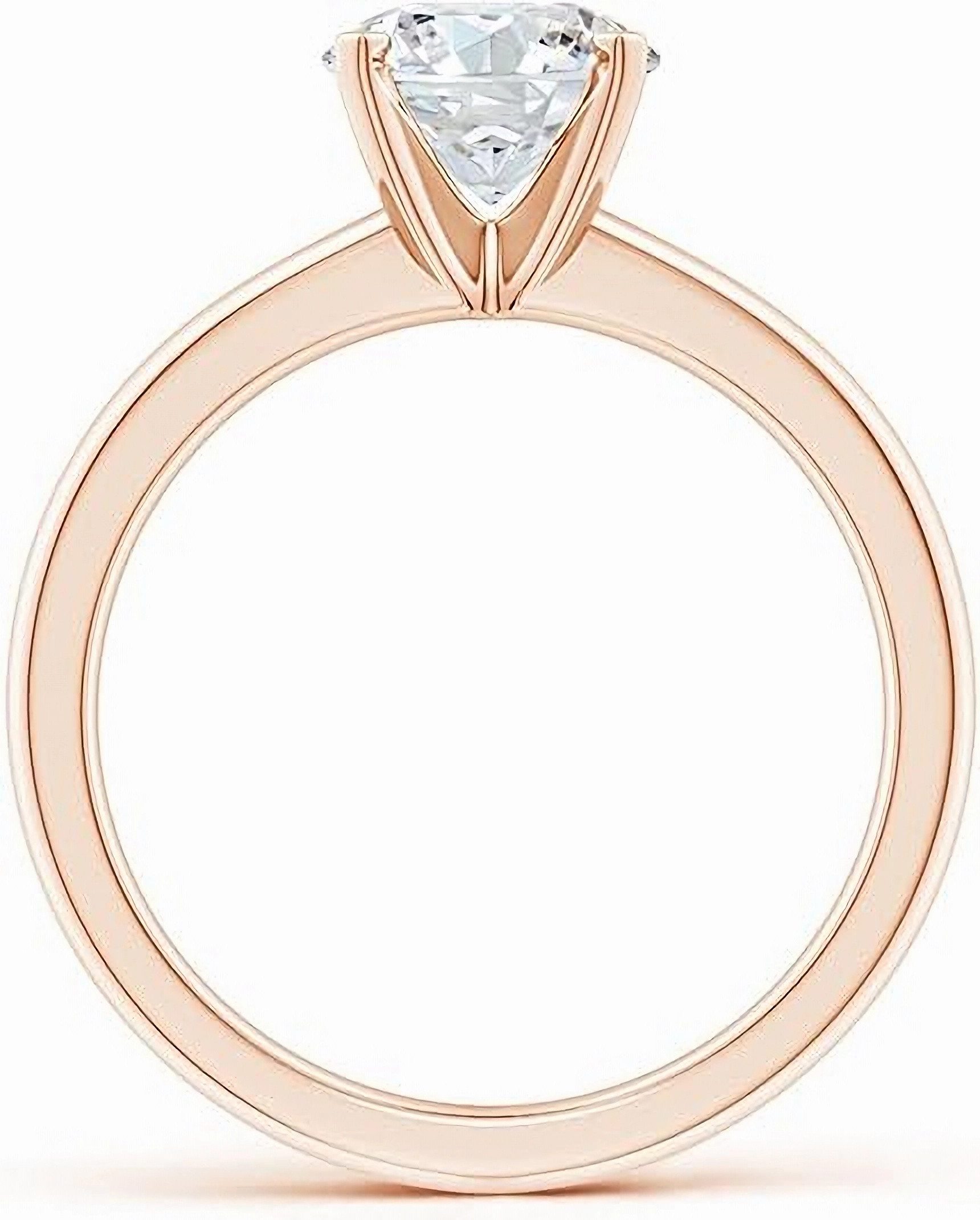 Jumpeak Trauring 585 Gold, 2ct rundgeschliffener Diamant aus Laborzucht, Damenring, Geschenk für Ihre Liebsten/Jubiläum/Weihnachten, Luxusschmuck mit IGI