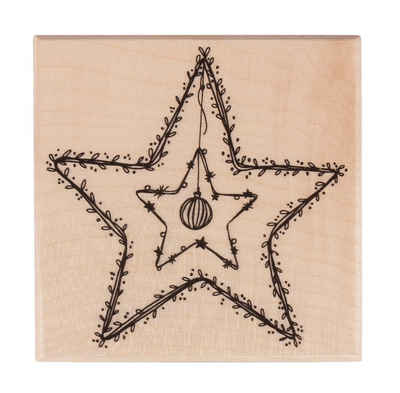 Stempel Star und Sternchen, 6,7 cm x 6,7 cm