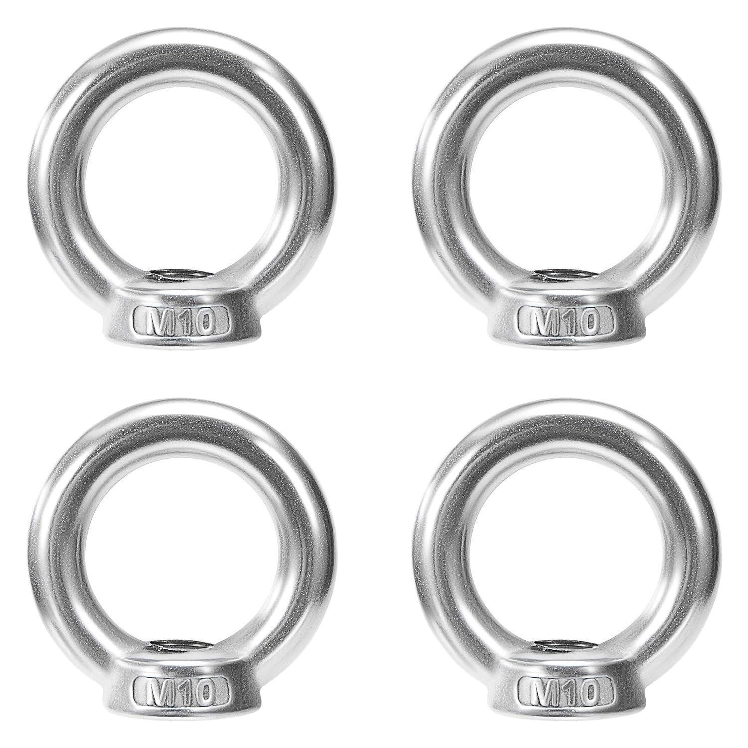 LuxusKollektion Ringmutter Ringmutter Ösenmutter Edelstahl 304 Ringöse 4 Stück M10