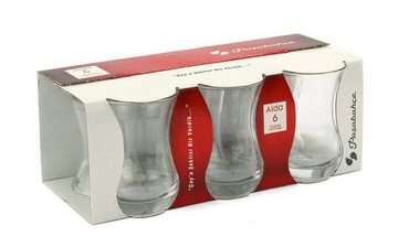 Pasabahce Gläser-Set Aida Style, Glas, 6-teiliges Teeglas Set, spülmaschinengeeignet für einfache Reinigung