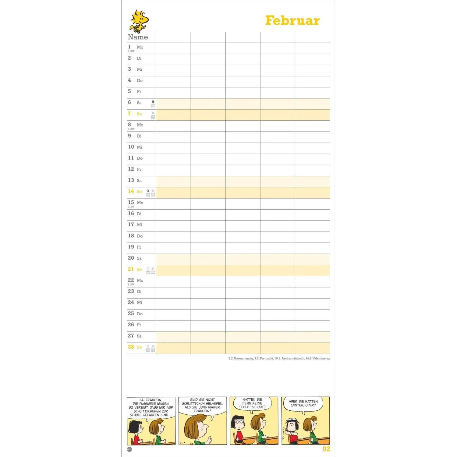 HEYE Wandkalender Peanuts Familienplaner 2027 – Bild 3 von 5
