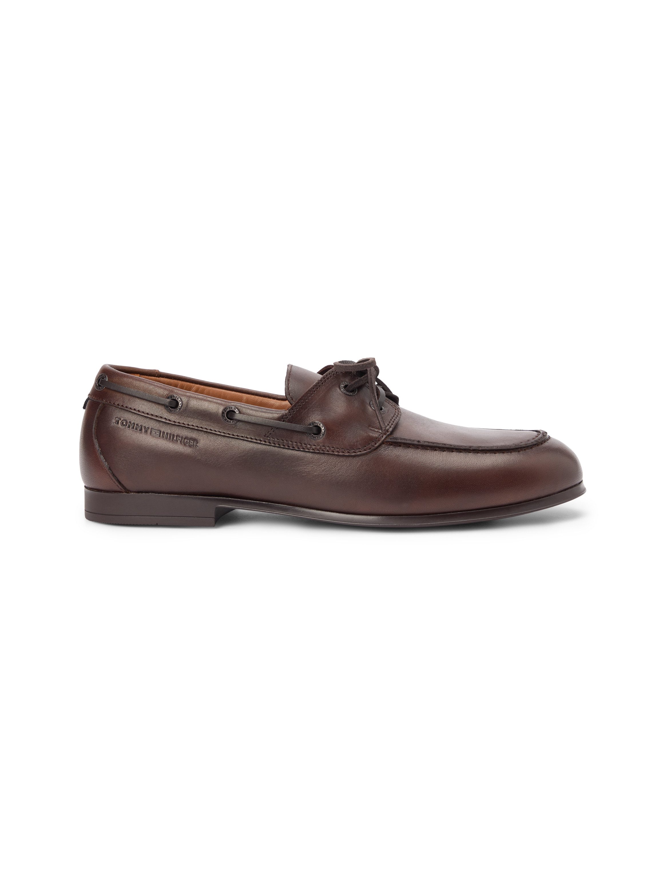 Tommy Hilfiger FLEXIBLE SLIM LEATHER BOAT SHOE Bootsschuh Schnürschuh, Halbschuh mit Mokassinnaht – Bild 5 von 5