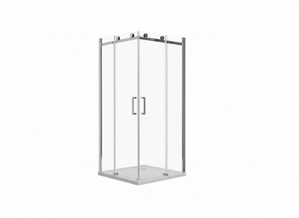 BuyLando.Shop Eckdusche Glaswerk Westfalen- Lina 80x80x195cm Eck Duschkabine Schiebesystem, BxT: 80x80 cm, Glas, Standard, ohne Duschtasse