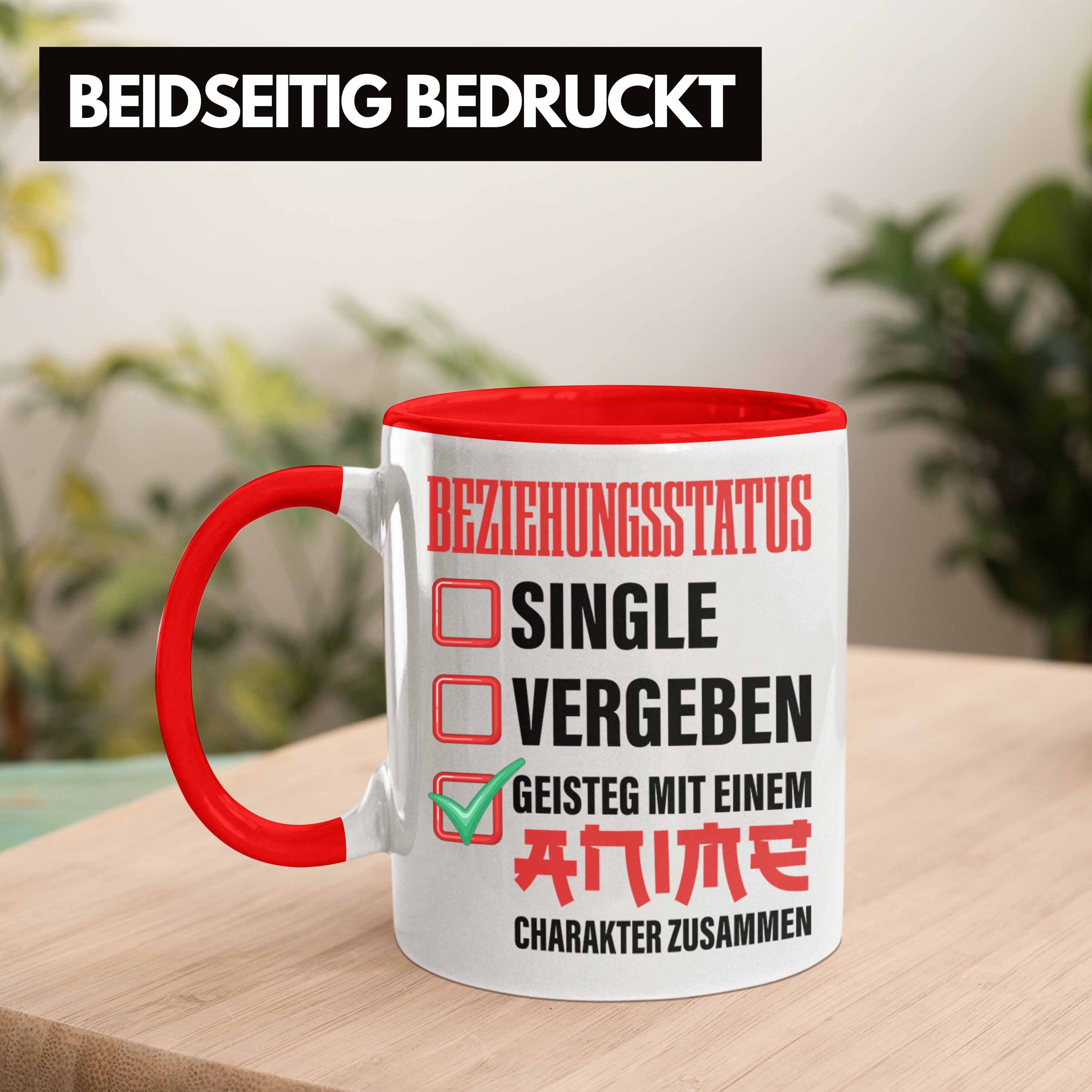 Beziehungsstatus Rot Trendation Geschenk Tasse Anime-Liebhaber Anime Tasse Gei Geschenkidee