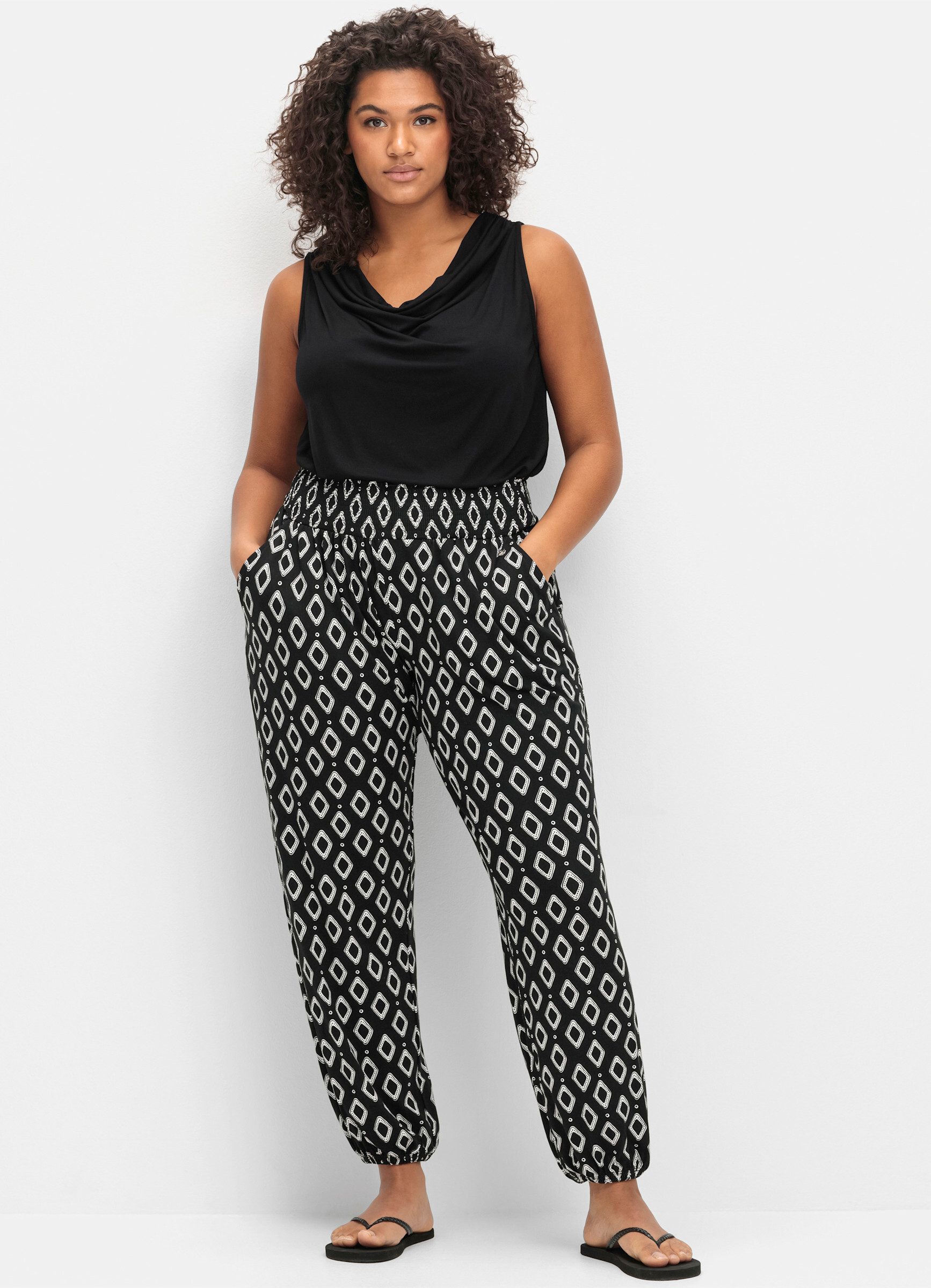Sheego Jerseyhose Jogg Pants Innenbeinlänge ca. günstig online kaufen