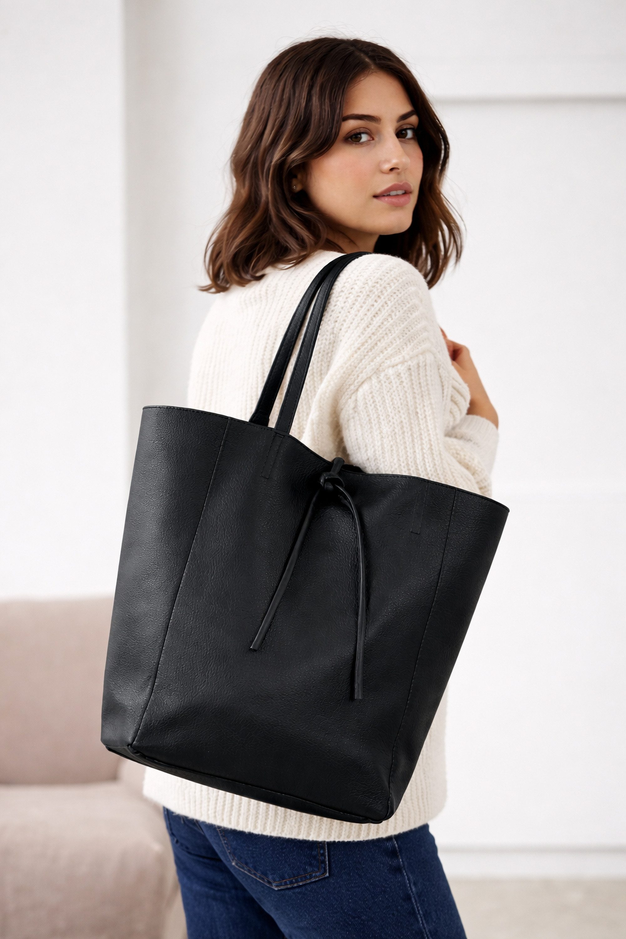 COLLEZIONE ALESSANDRO Schultertasche EasyGo, aus softem Leder, Made in Italy