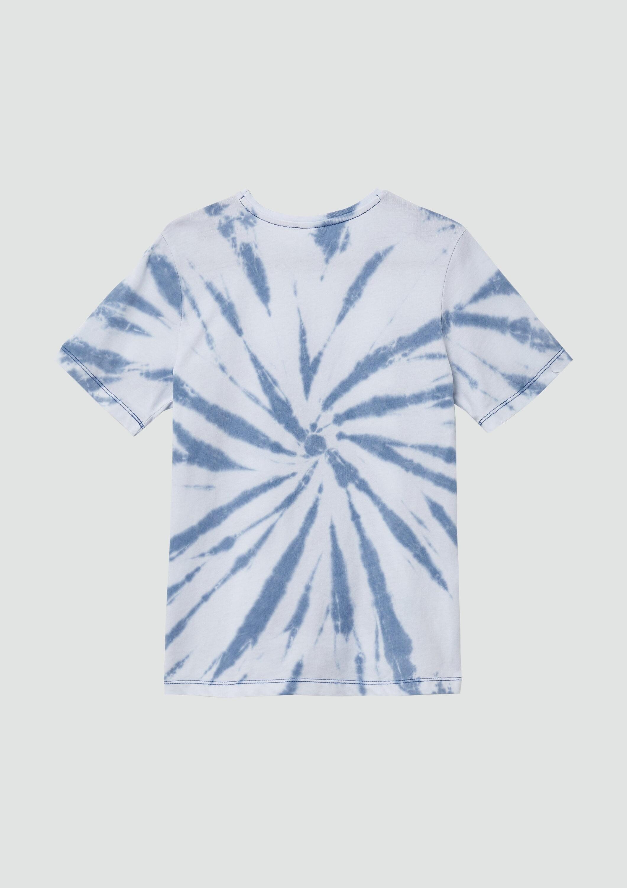 s.Oliver Kurzarmshirt T-Shirt Batik-T-Shirt aus Jersey