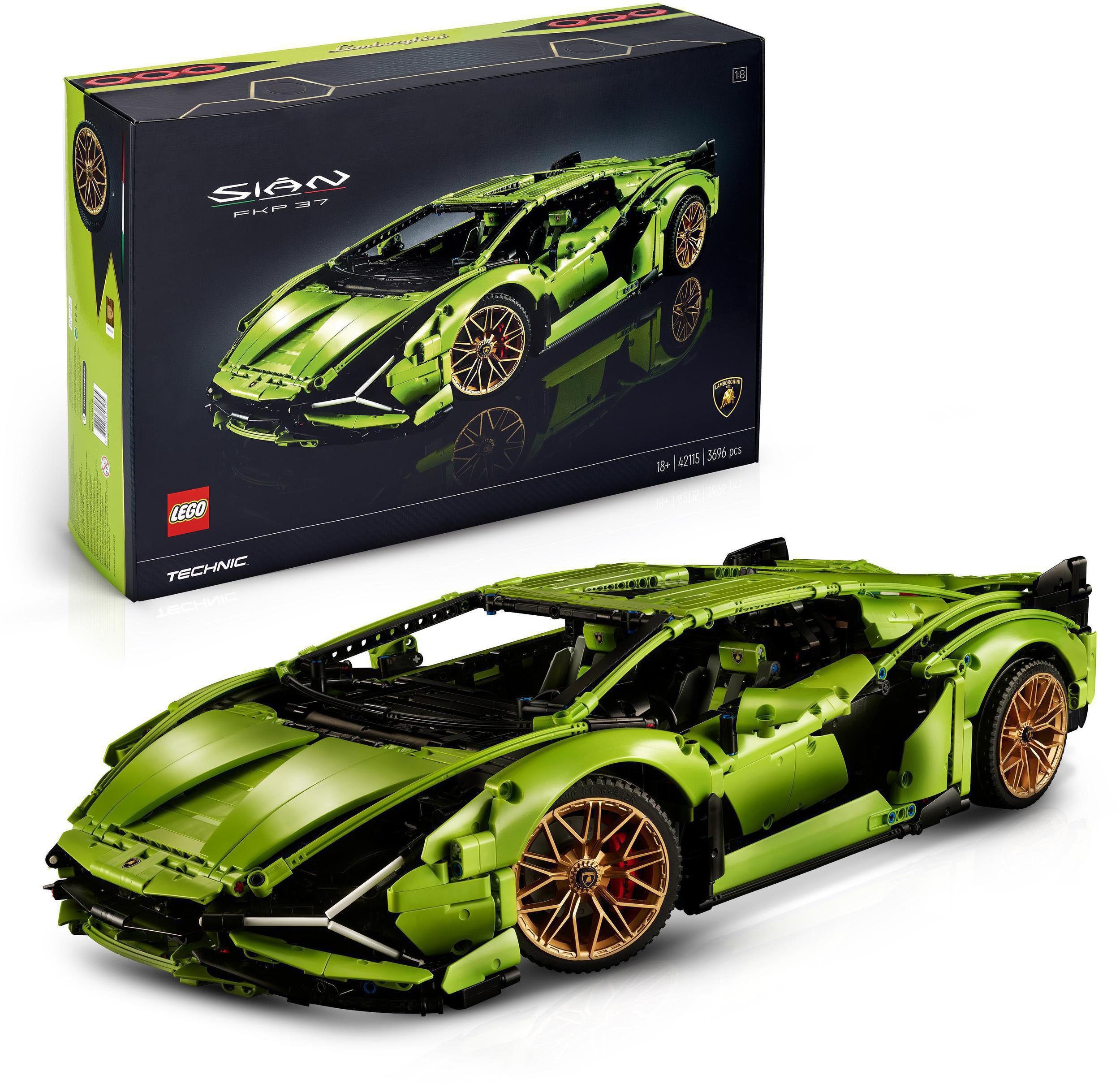 LEGO® Konstruktionsspielsteine Lamborghini Sián FKP 37 (42115), LEGO® Technic, (3696 St), Made in Europe