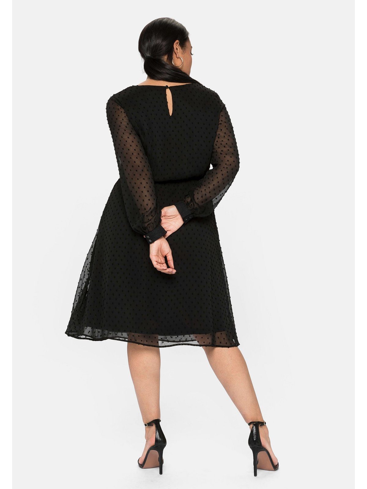 Abendkleid mit Unterkleid Große 3D-Effekt, mit Sheego schwarz Größen