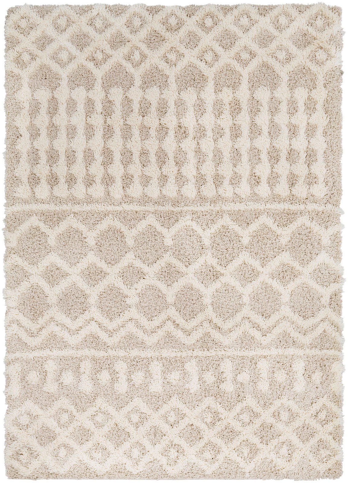 Livabliss Hochflor-Teppich "DUBAI" rechteckig 52 mm Höhe Shaggy Hochflortep günstig online kaufen