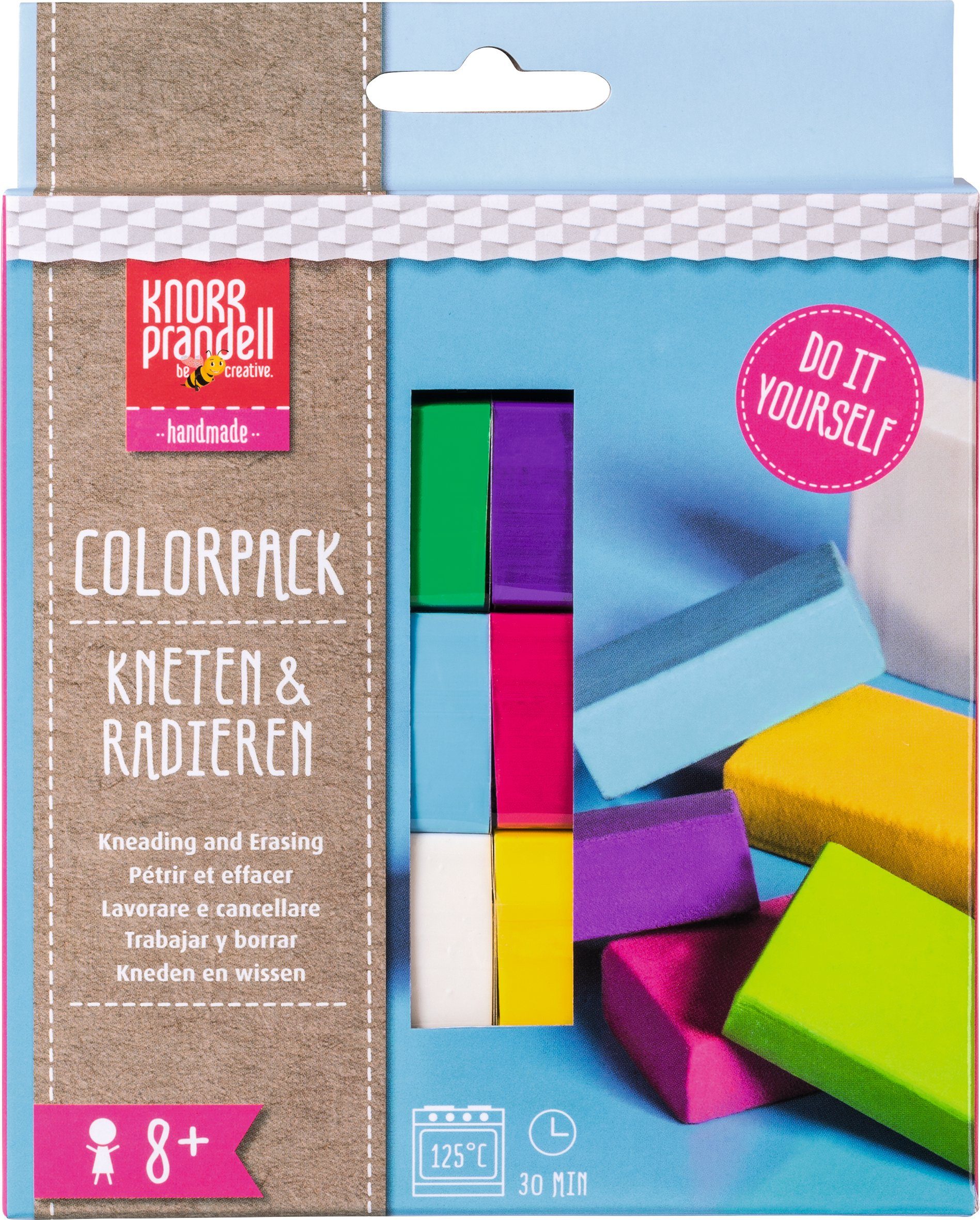 Knorr Prandell Knete Kneten & Radieren Fun, 6 Farben