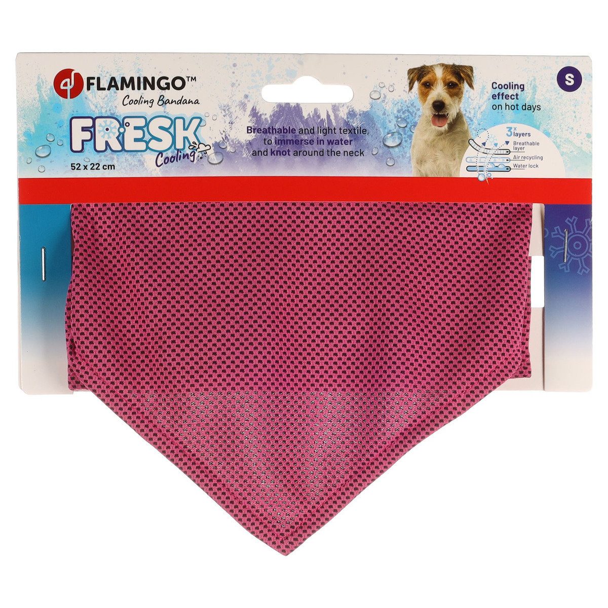 Flamingo Tier-Halstuch Kühlbandana für Hunde Fresk Inou rosa