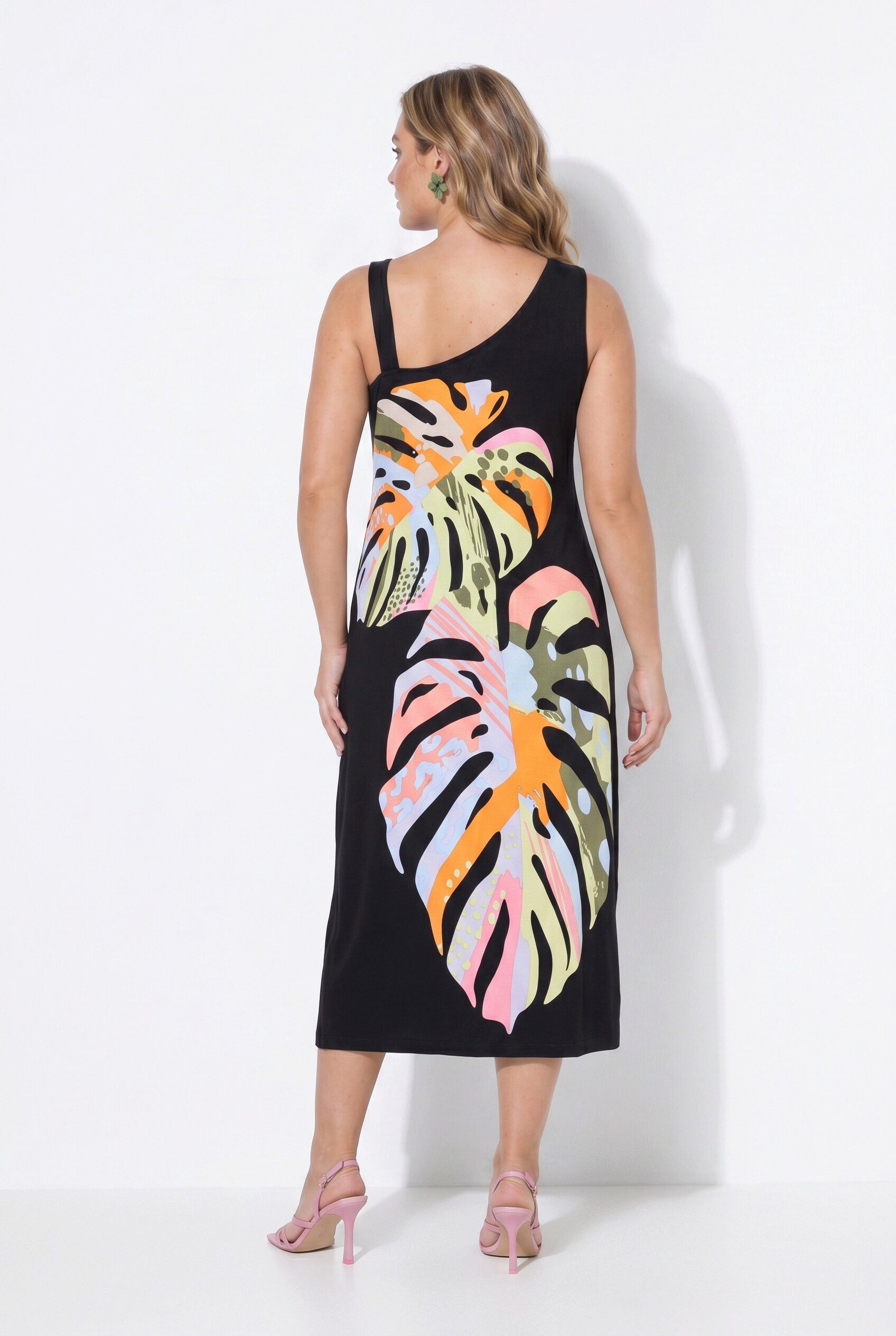 Angel of Style Jerseykleid Maxi-Jerseykleid ärmellose A-Linie OneShoulder