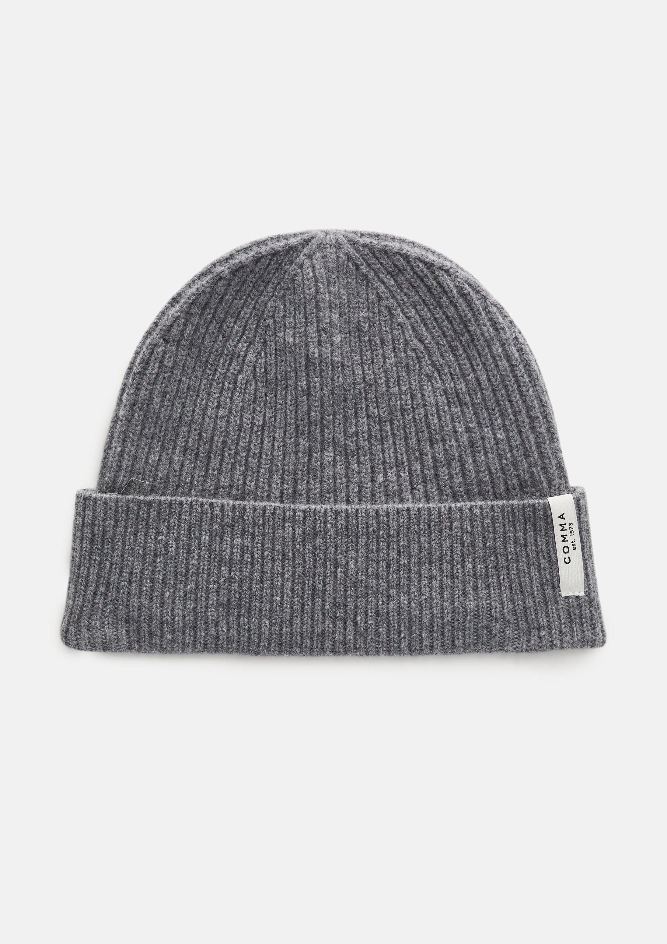comma Strickmütze Mütze Beanie aus 100% Wolle