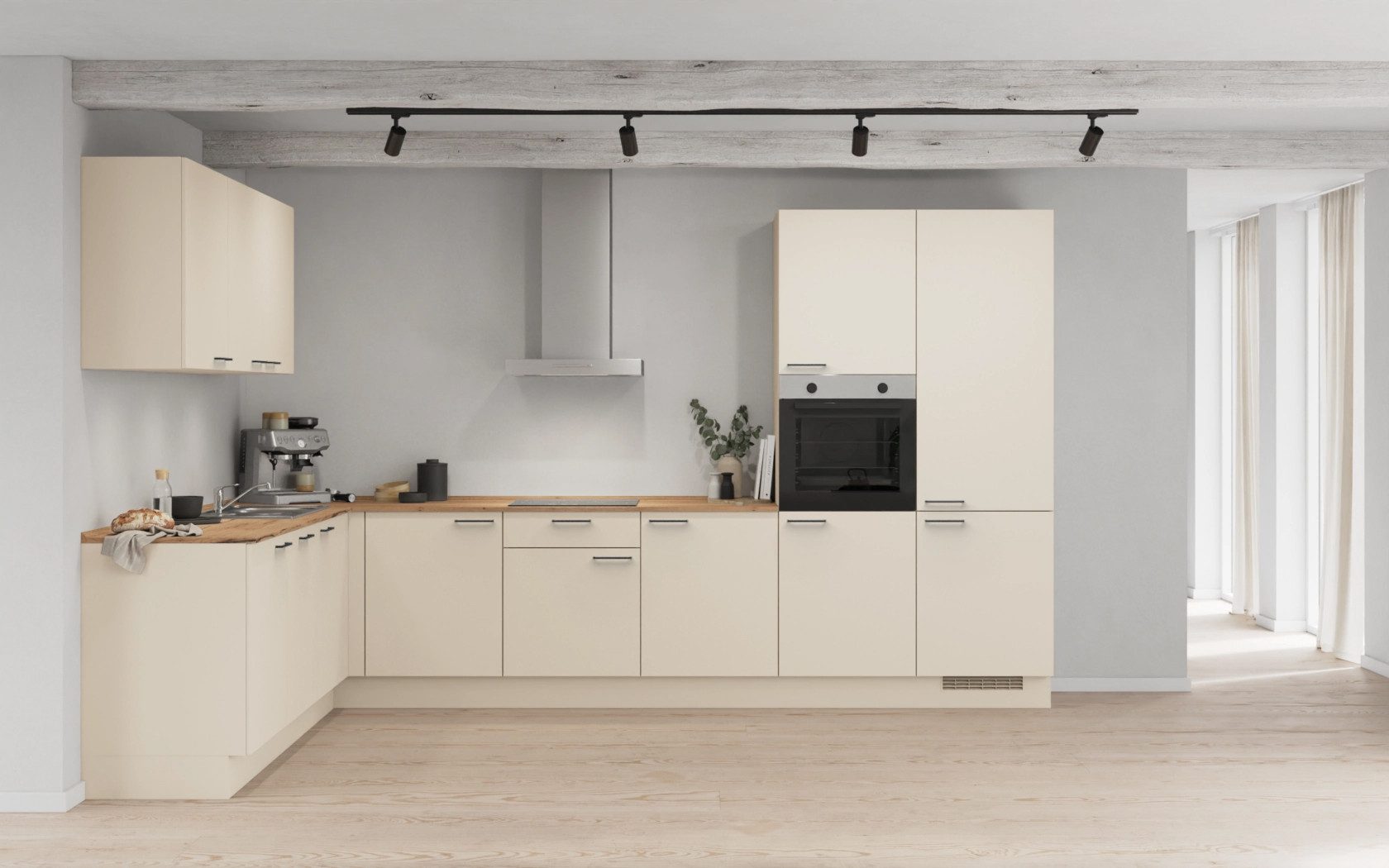 nobilia® Winkelküche Hem, individuell anpassbar, gratis Küchenplanung mit Profis, (Breite 613.2 cm), vormontiert, wahlw. mit E-Geräten, inkl. Lieferung