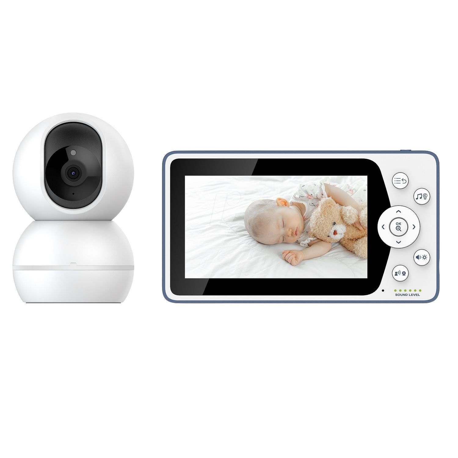 Telefunken Video-Babyphone VM-M700 Video-Babyphone 5‘‘ Display Infrarotmodus 1280x720px | Babyphones