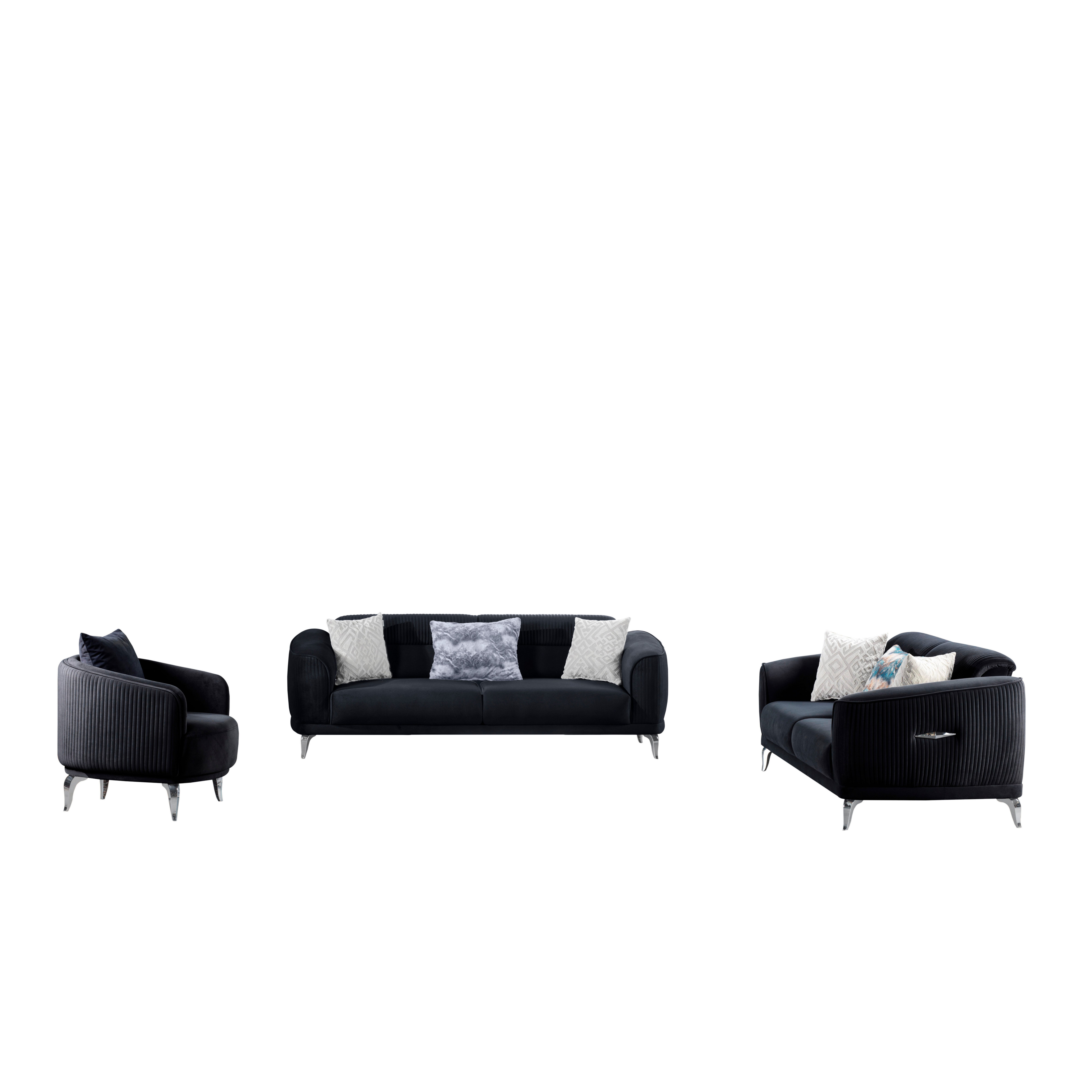 Palms-Store Sofa Neapel mit in versch. Samtstoff-Farben & Sitzvarianten, Spar-Set, 3-Sitzer mit praktischer Bettfunktion