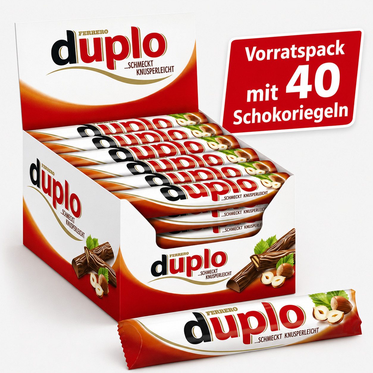 duplo Süßigkeit Ferrero Duplo Schokoriegel – 40 x 18 g = 720 g Vorratspack