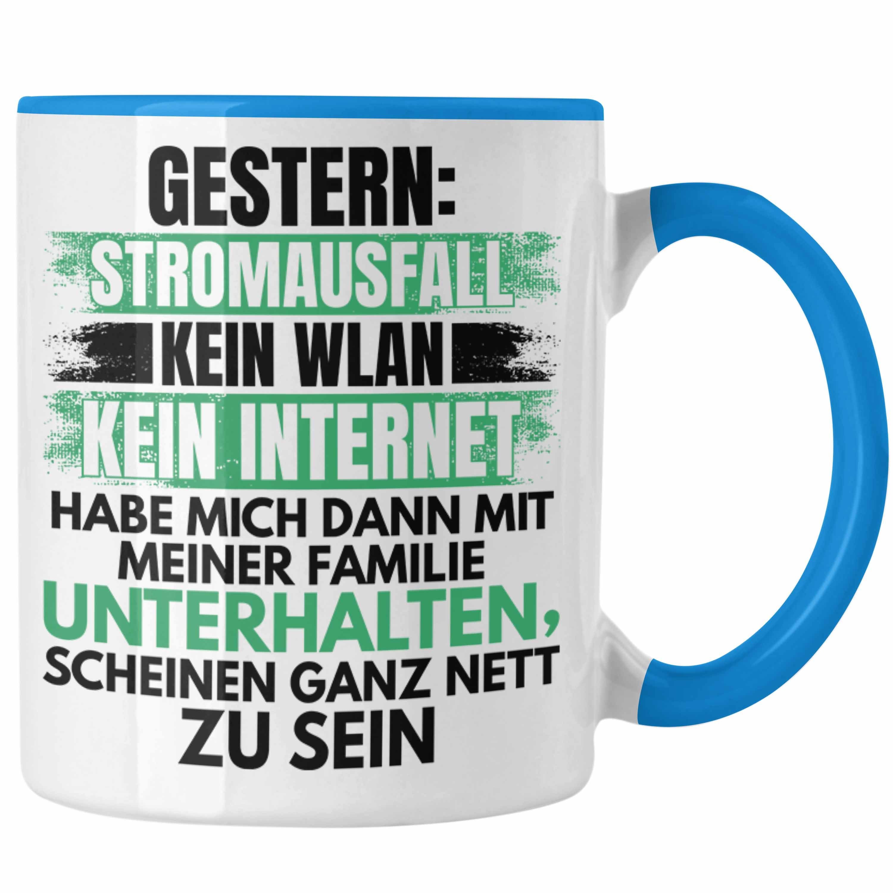 Trendation Tasse Trendation - Lustige Gamer Tasse Zocker Geschenk Gamer Gamergirl Geschenkidee Geburtstag Blau | Teetassen