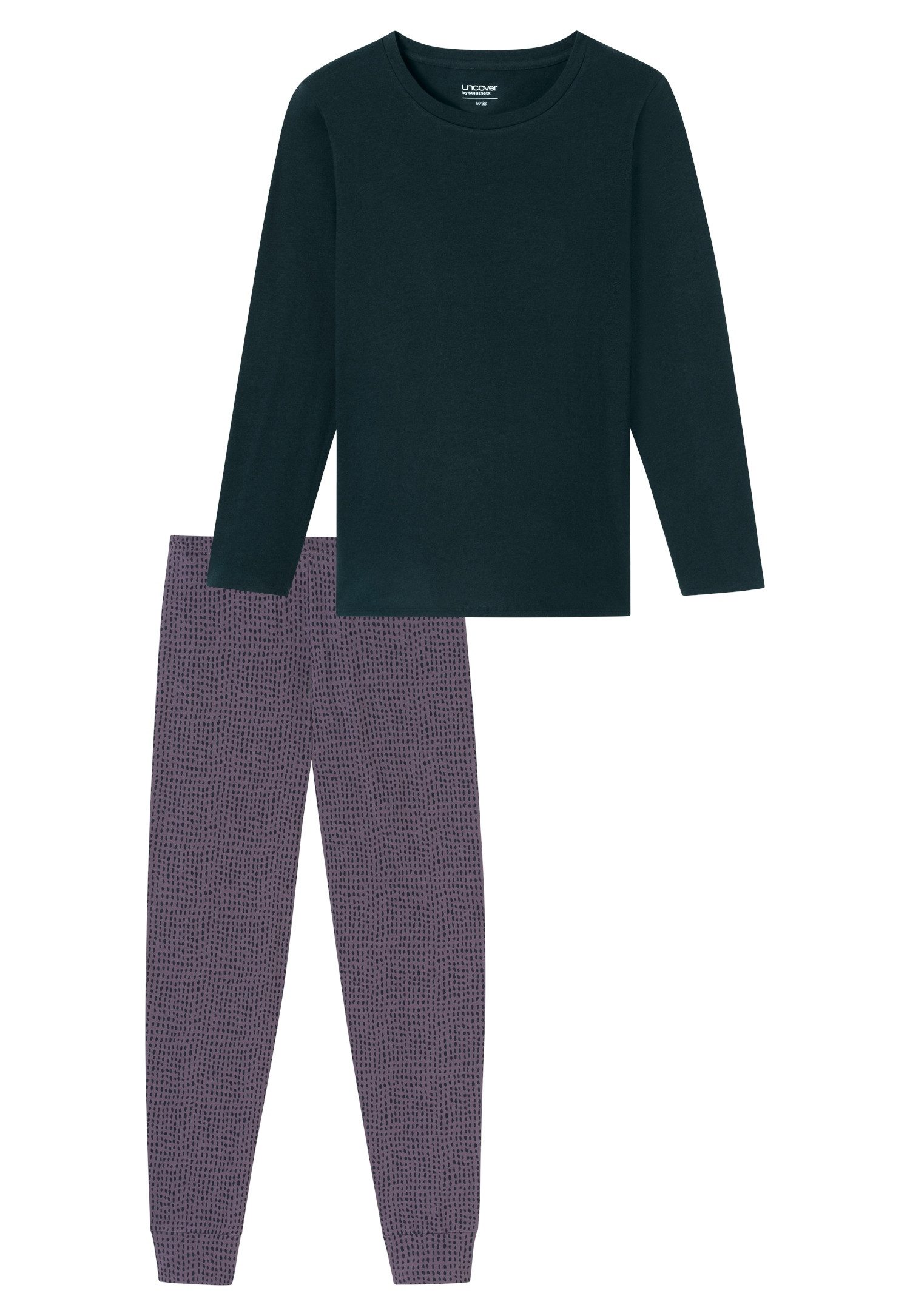 uncover by SCHIESSER Schlafanzug Uncover Nightwear (2 tlg) Baumwolle, Single Jersey-Qulität, langärmelig, bequem, atmungsaktiv