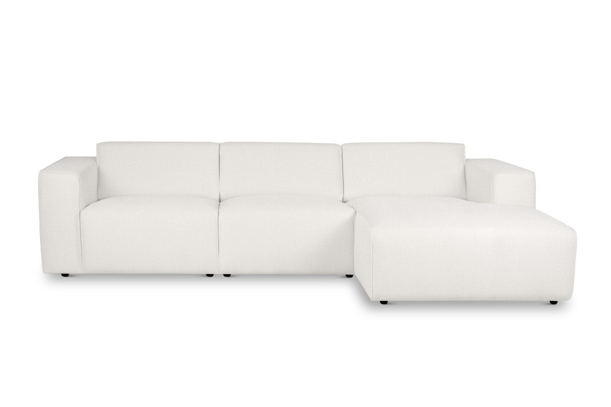Home affaire Ecksofa Noord mit Kedernaht, Breite 281 cm, L-Form, Cord, Struktur, Webstoff, mit Wellenunterfederung, Massivholzrahmen