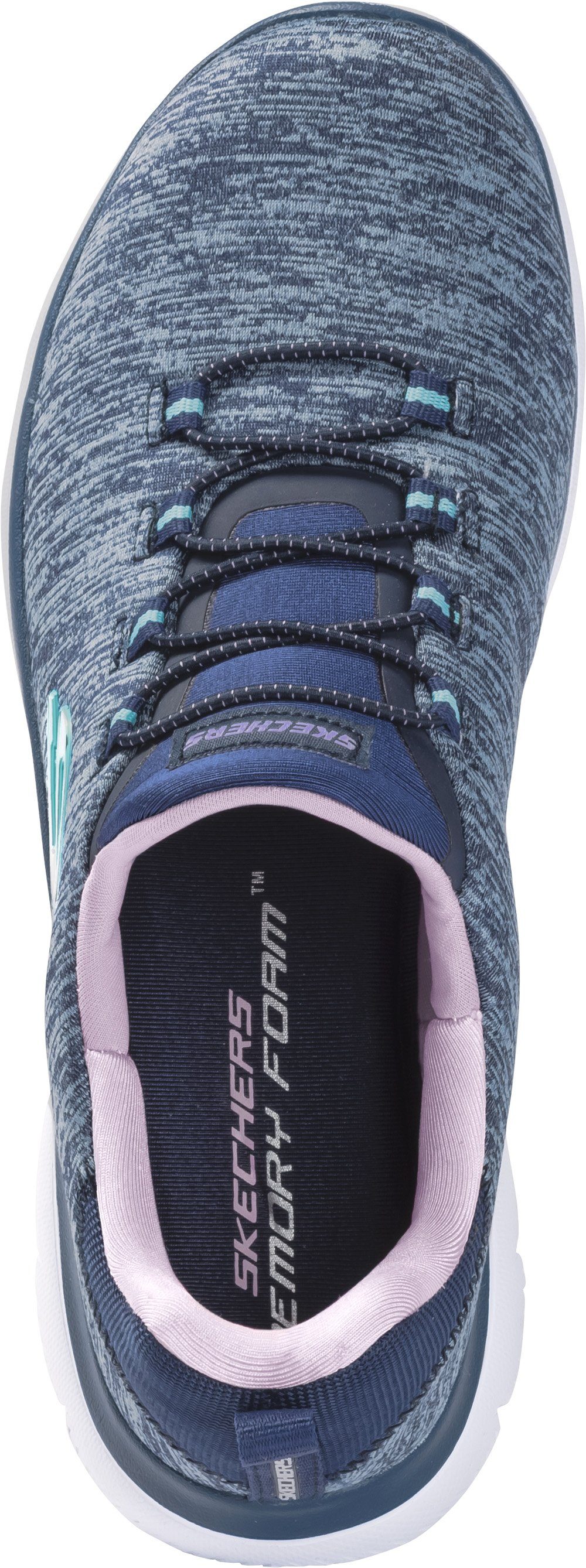 mit Slip-On ultimativer blau Sneaker dämpfender Einlegesohle Memory-Foam Skechers Komfort
