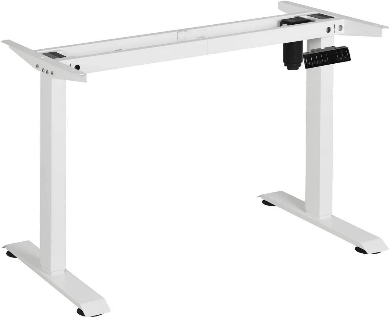Woltu Schreibtisch (1-St), Elektrisch höhenverstellbar Tischgestell mit Motor Weiß