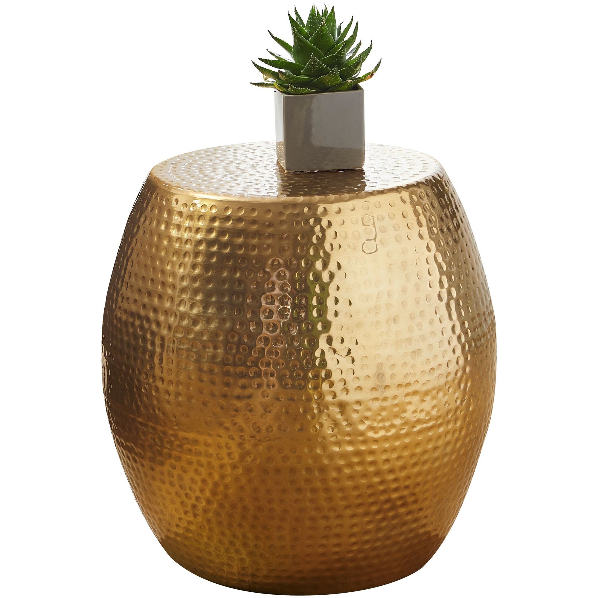 KADIMA DESIGN Beistelltisch - Sofatisch Design, Aluminium, ENNS Handarbeit Gold Gold | Orientalisches | Gold