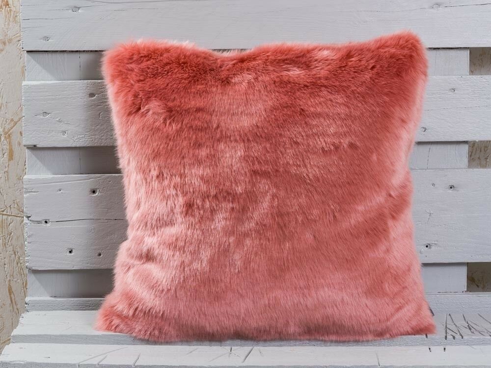 Kissenhülle Pad Подушки SHERIDAN Fellkissen Lachs 45x45