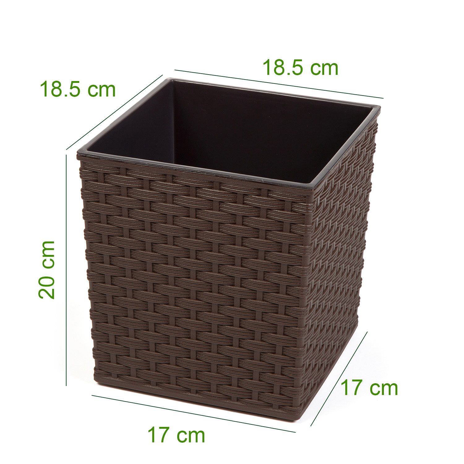KAGM Pflanzkübel Blumenkübel square in Rattanoptik, günstig online kaufen