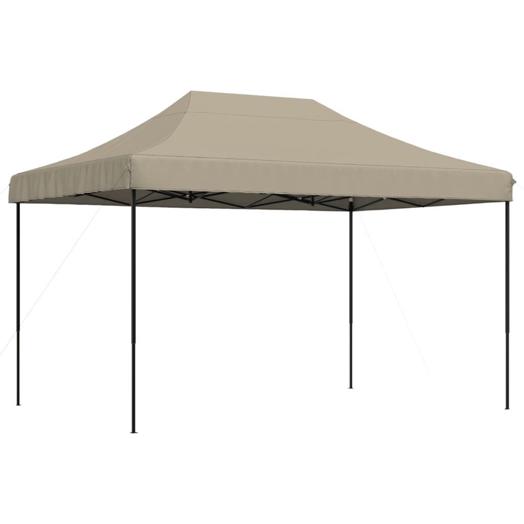 Pavillon Partyzelt Faltbar Pop-Up Taupe 410x279x315 cm Pavillon