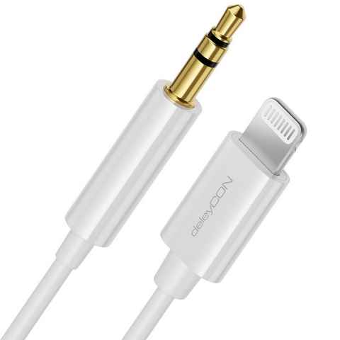 deleyCON deleyCON 1m Lightning 8 Pin zu 3,5mm Klinke Audiokabel MFi für iPhone Smartphone-Kabel